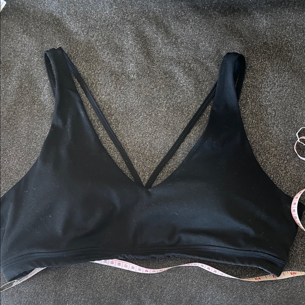 Zella Black V-Neck Bralette